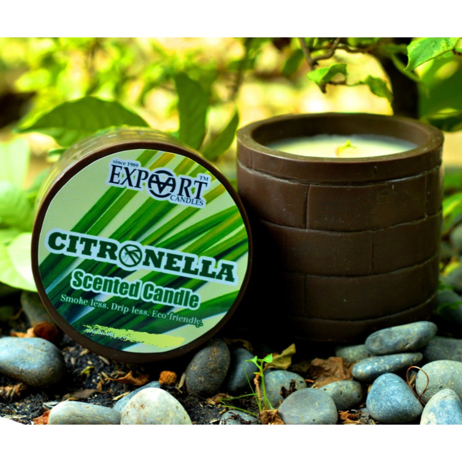 Smokeless Citronella Mosquito Repellant Candle in Pot 9.5cm Tall