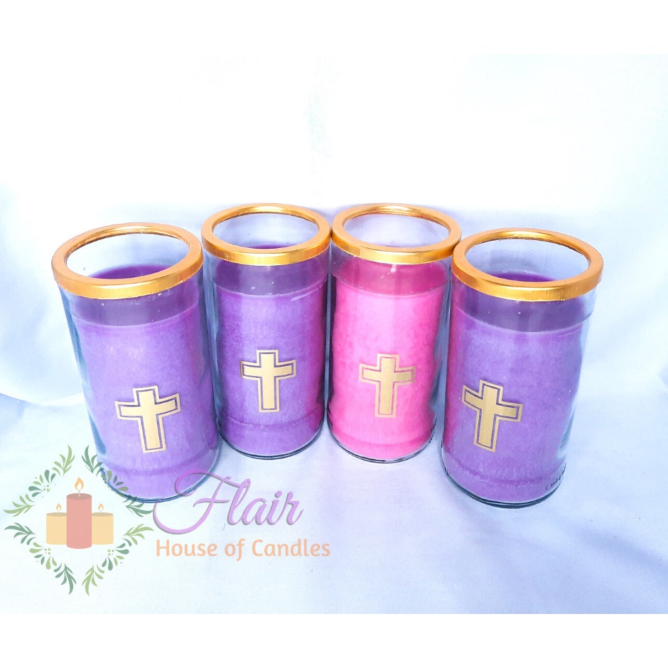 GC85 Large Glass Advent Candle Set