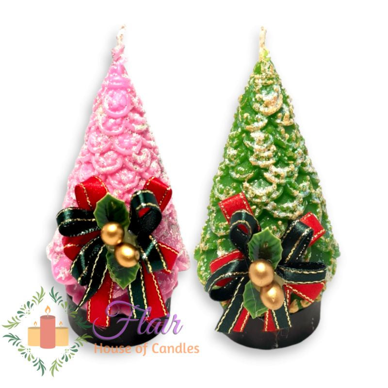 Flair Small Christmas Tree with Ribbon 12cm Tall