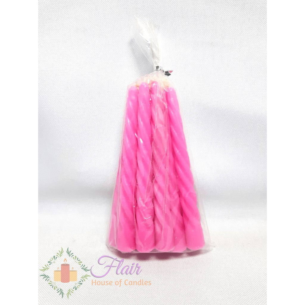 Flair Spiral Birthday Candles | 12pcs Pack 9cm Tall
