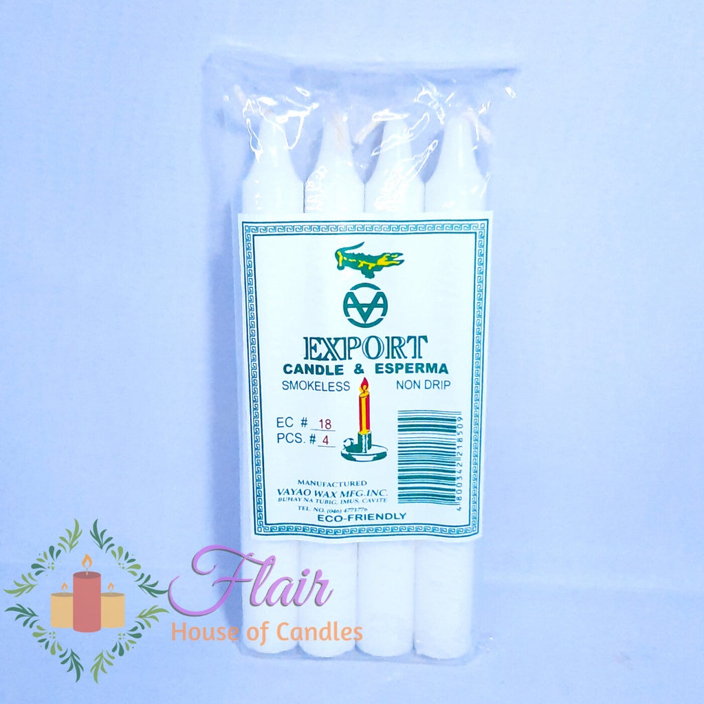 Esperma Colored Candle #18 | 4pcs Pack 16.8cm Tall