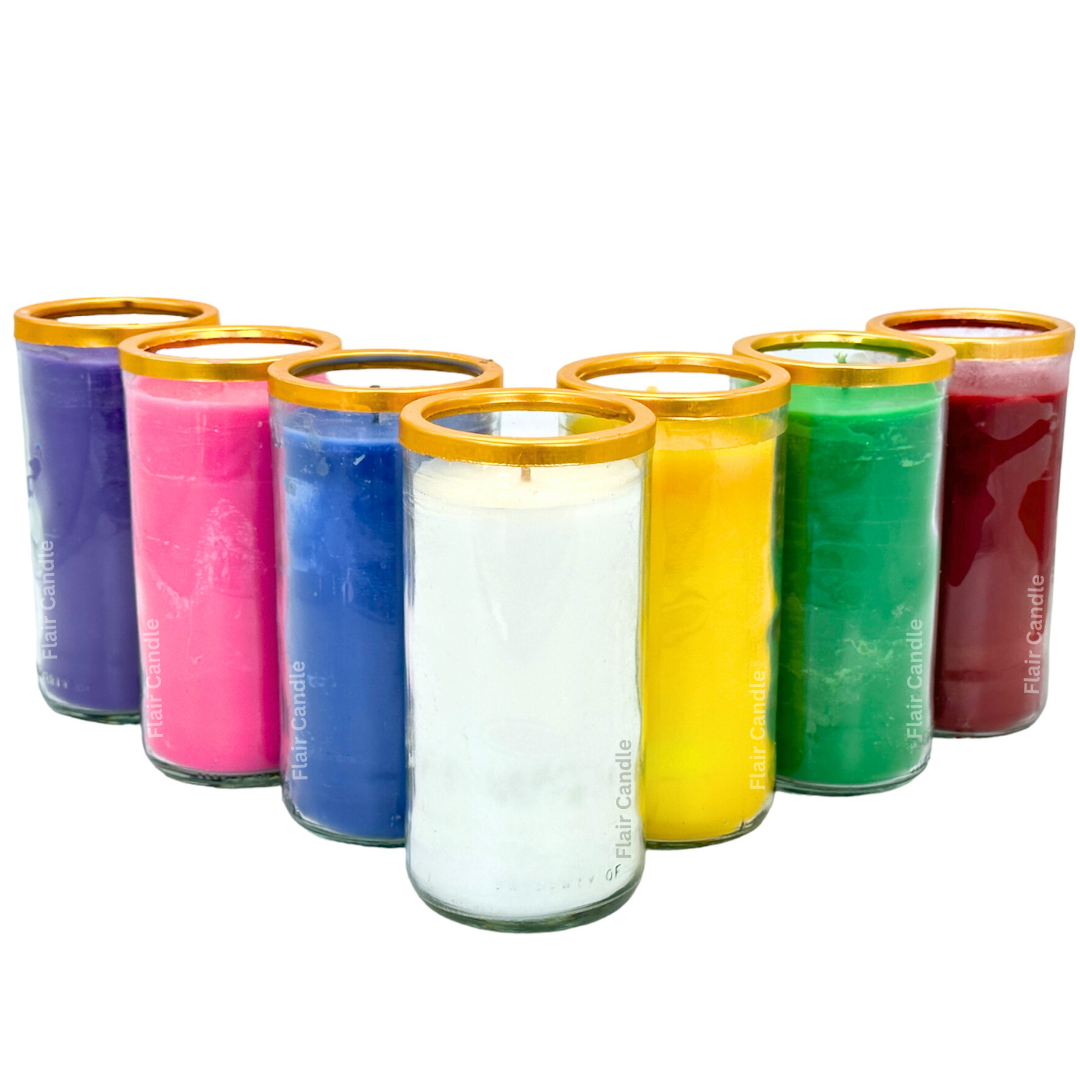 GC85 Plain Large Colored Glass Candle 16cm Tall