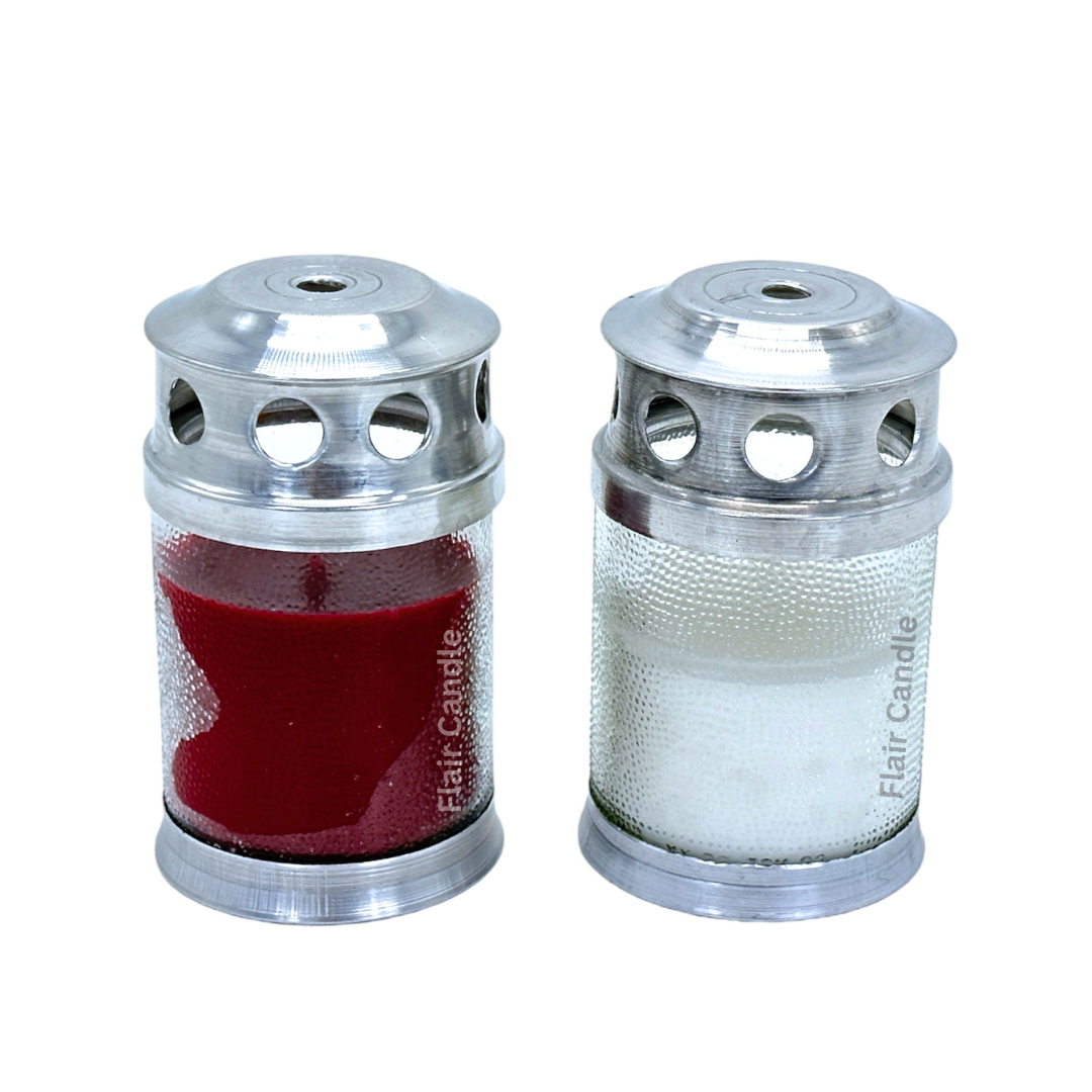 GC45 Windproof Colored Glass Candle 13cm Tall