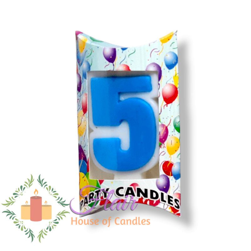 Blue Number Cake Topper Birthday Candle