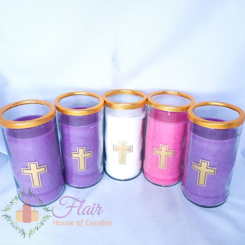 GC85 Large Glass Advent Candle Set