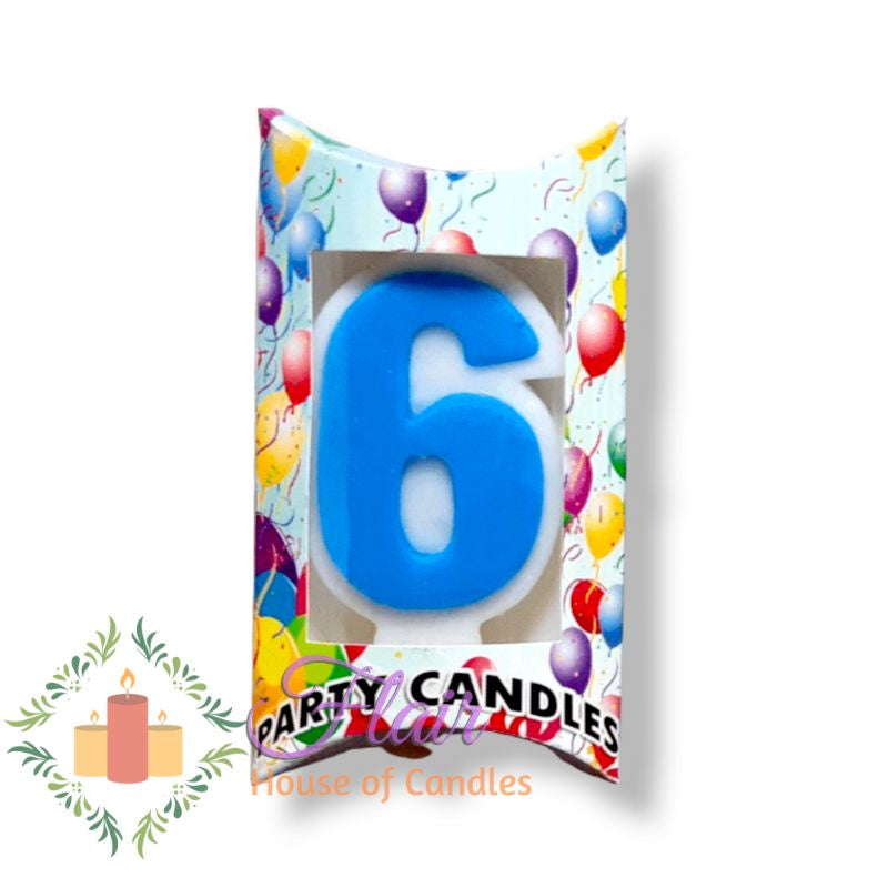Blue Number Cake Topper Birthday Candle