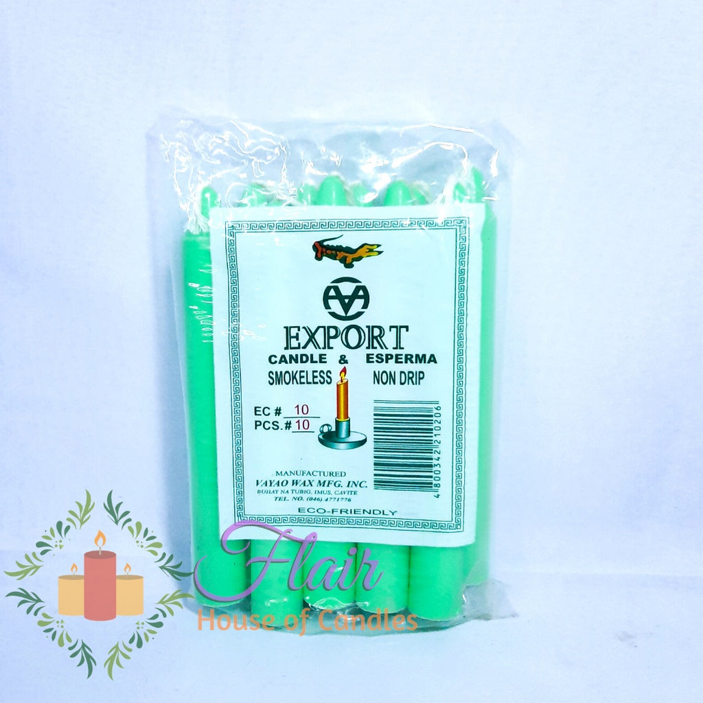 Esperma Colored Candle #10 | 10pcs Pack 13.3cm Tall