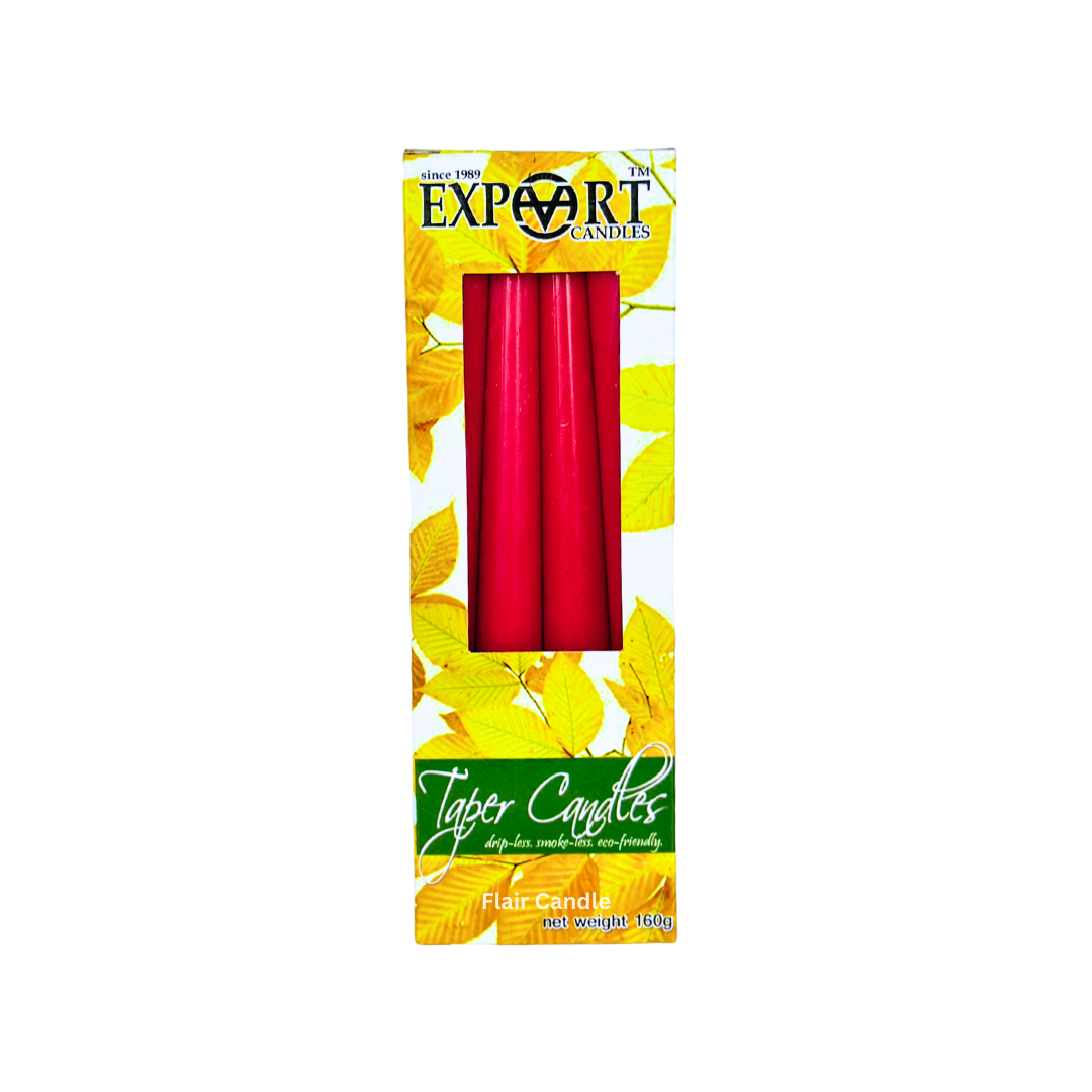 Export Colored Taper Candle 8 Inches | 4pcs Box