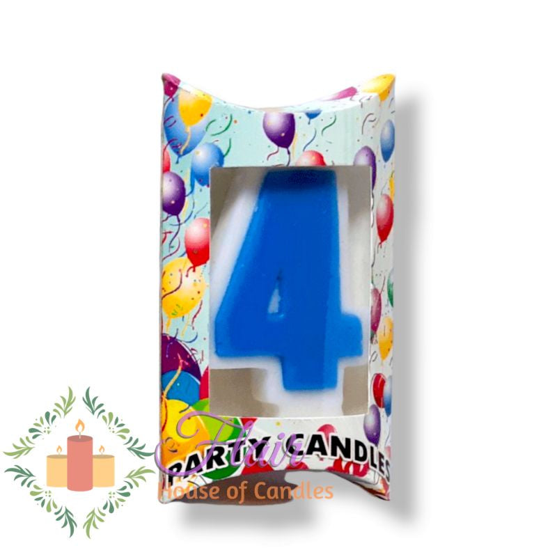 Blue Number Cake Topper Birthday Candle