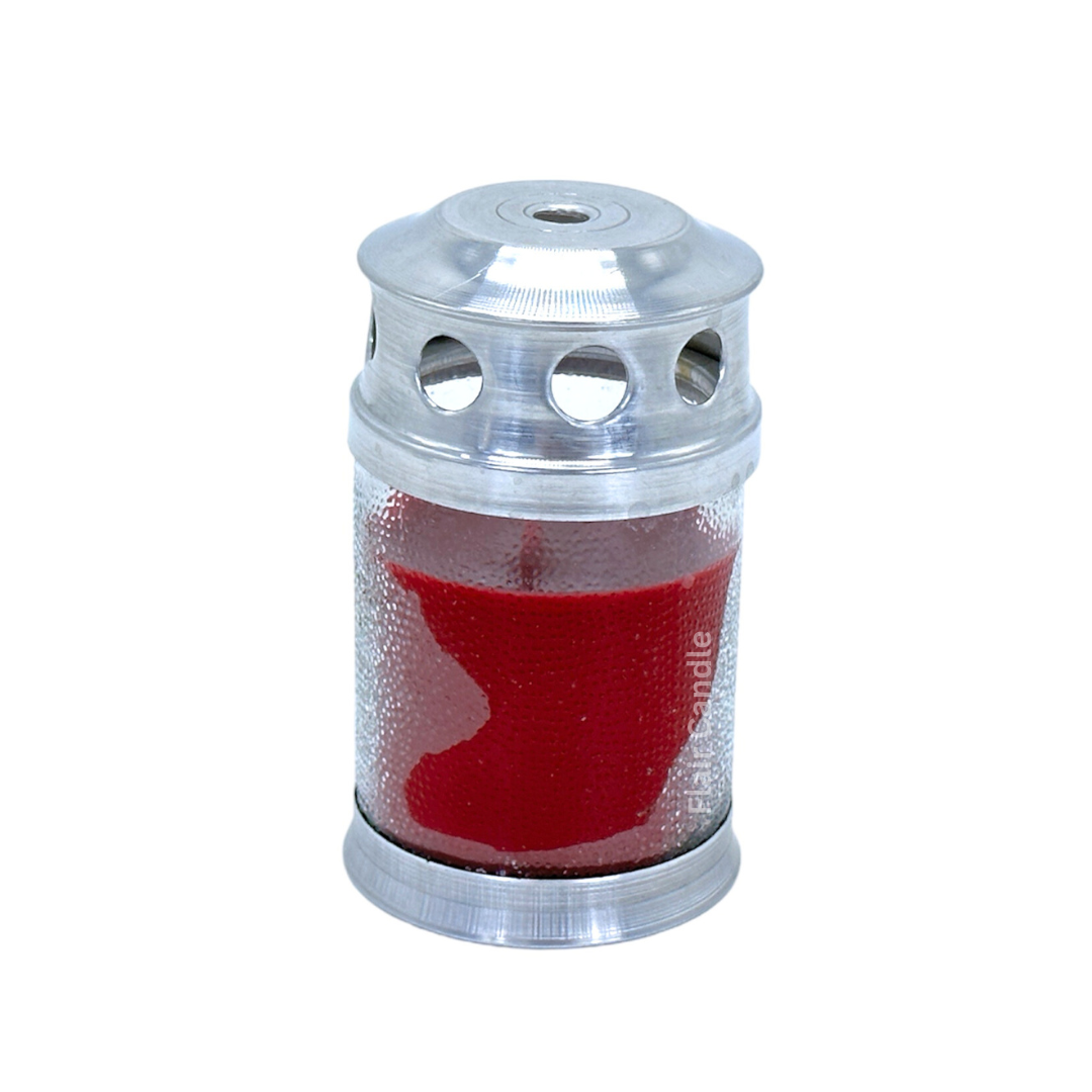 GC45 Windproof Colored Glass Candle 13cm Tall