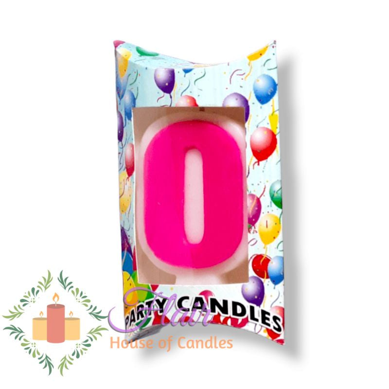 Pink Number Cake Topper Birthday Candle 12cm Tall