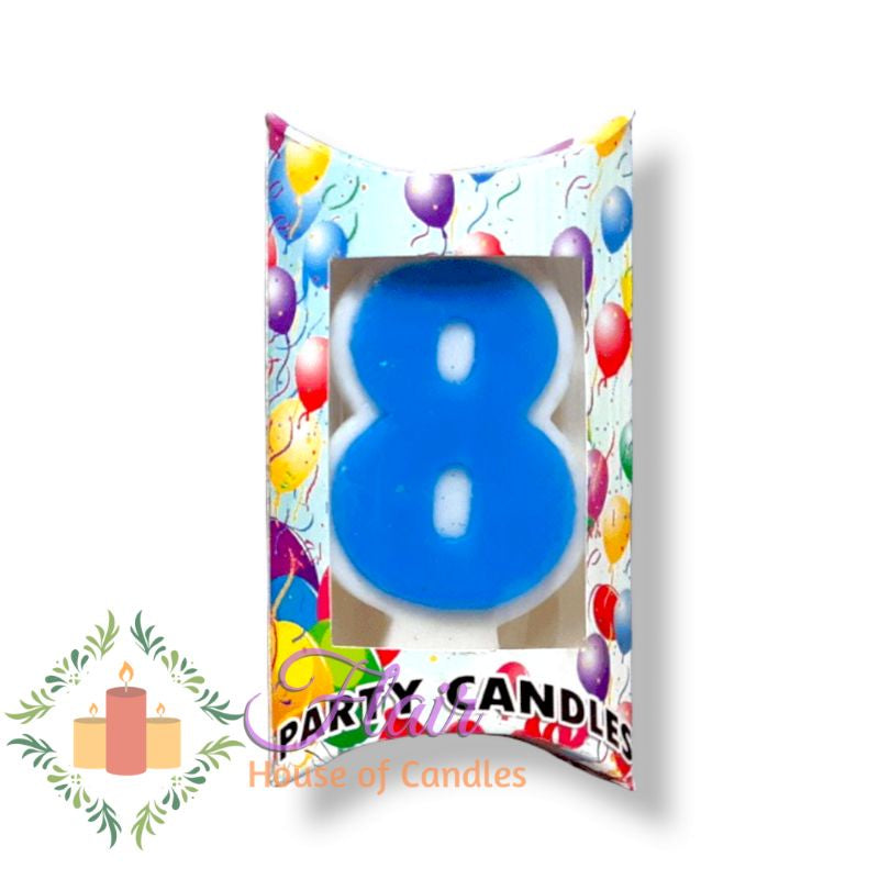 Blue Number Cake Topper Birthday Candle