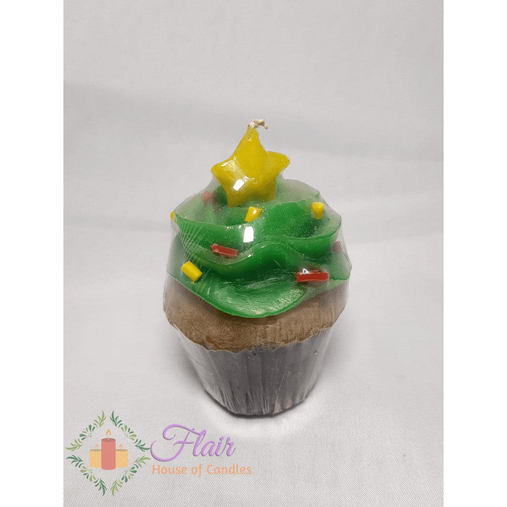 Flair Star Scented Christmas Cupcake Candle 8.3cm Tall