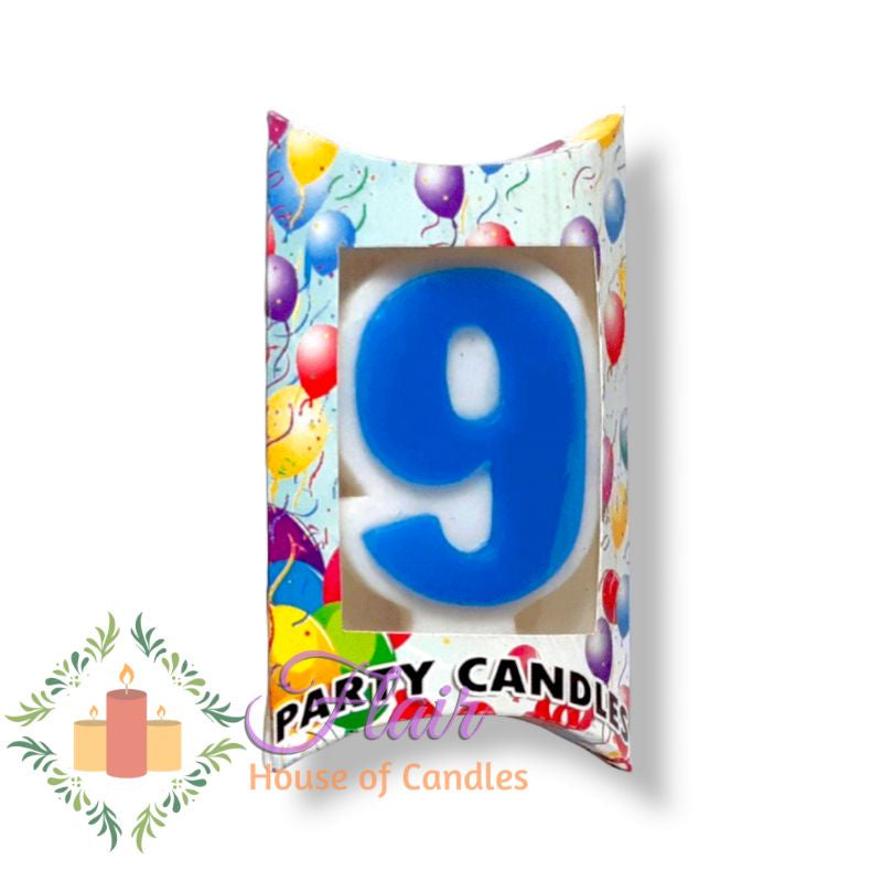 Blue Number Cake Topper Birthday Candle
