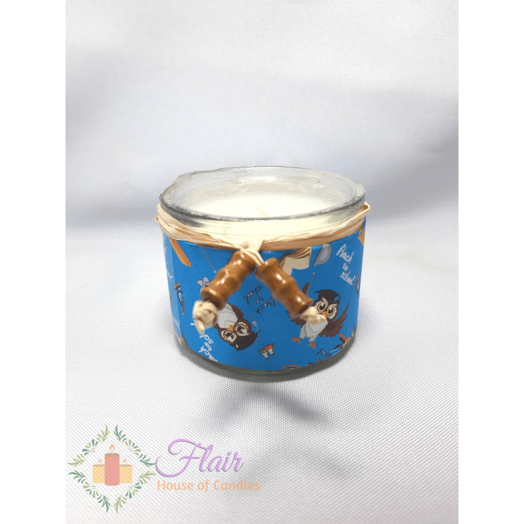 Apple Cinnamon Scented Soy Glass Candle 5.5cm Tall