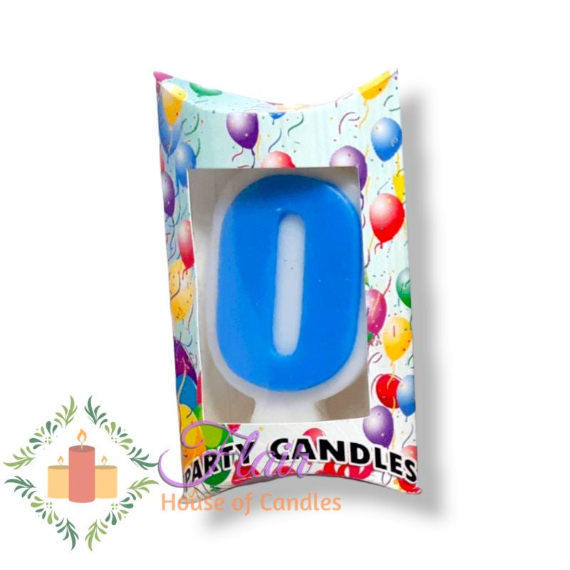 Blue Number Cake Topper Birthday Candle