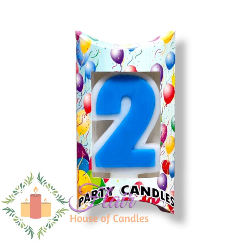 Blue Number Cake Topper Birthday Candle