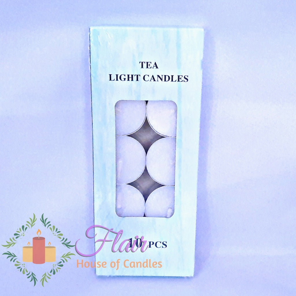 Flair Smokeless Tealight Candles | 10pcs Box 1.5cm Tall