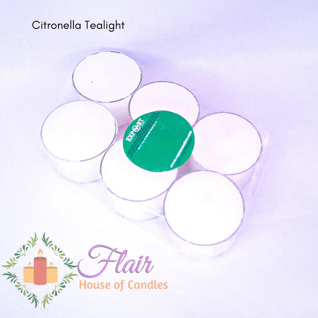 Citronella Scented Tealight Candle | 6pcs Pack 3cm Tall