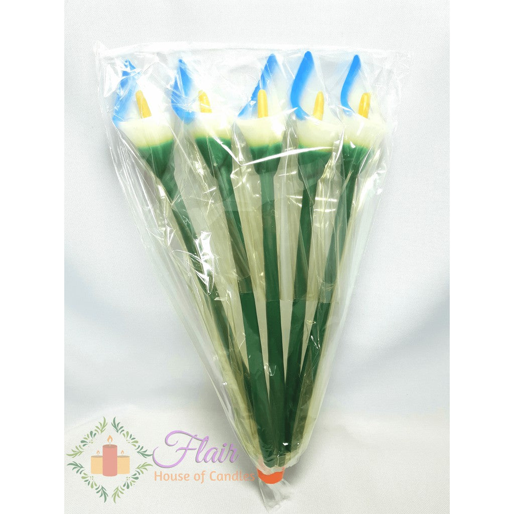 Calla Lily Citronella Scented Colored Candle | 5pcs Pack 29cm Tall