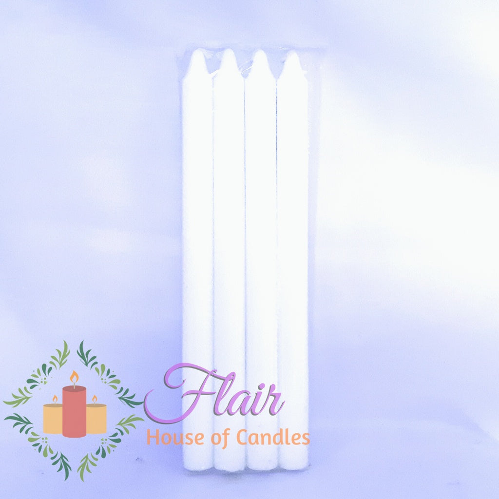 Flair White Procession Candle #4 | 4pcs Pack 27cm Tall
