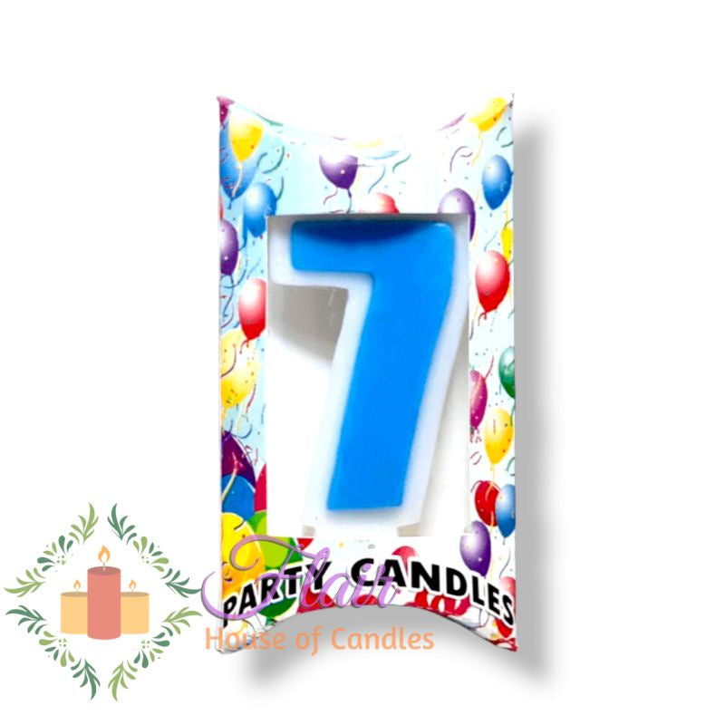 Blue Number Cake Topper Birthday Candle