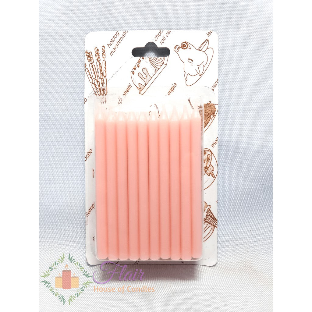 Flair Colored Birthday Party Candles | 50pcs Box 9cm Tall