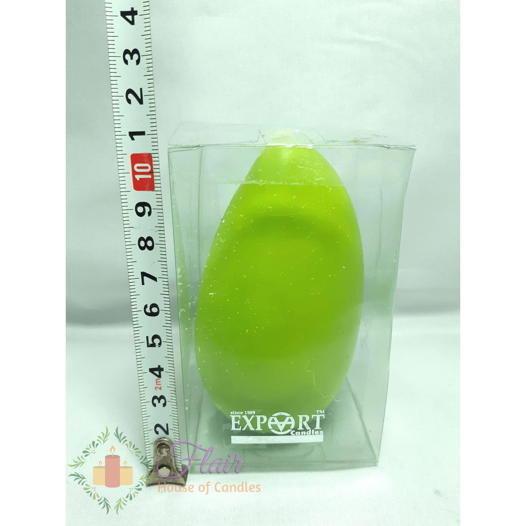 Flair Smokeless Decorative Green Mango Candle 11cm Tall
