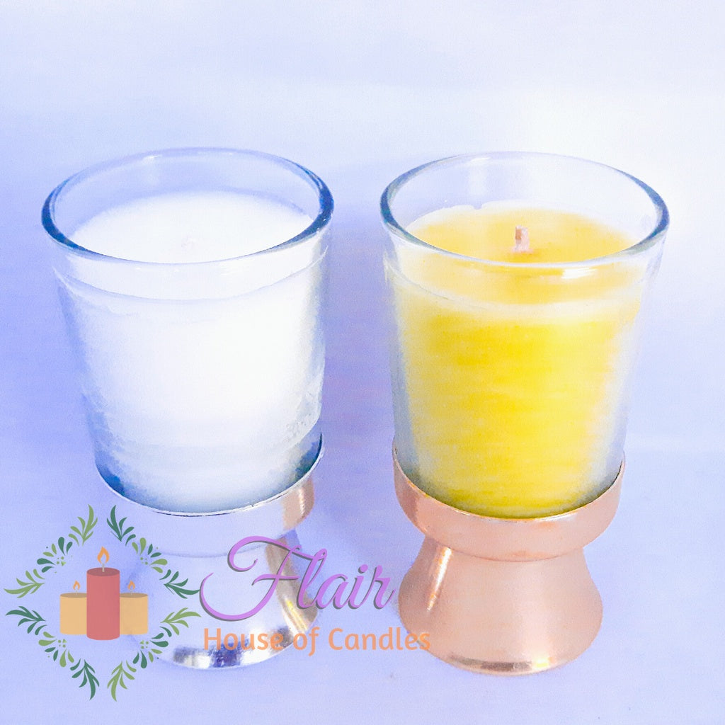 GC03 Large Colored Votive Glass Candle 9cm Tall