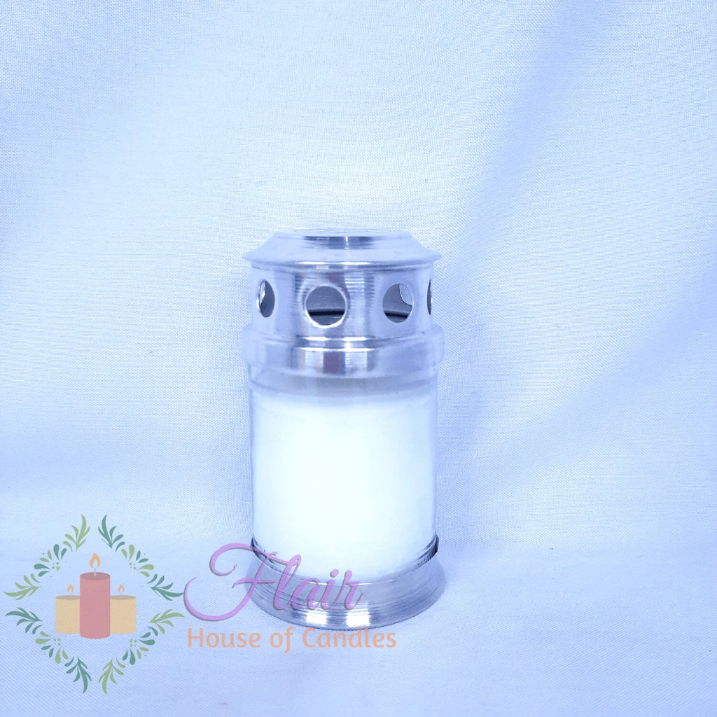 GC35 Windproof Colored Glass Candle 11cm Tall
