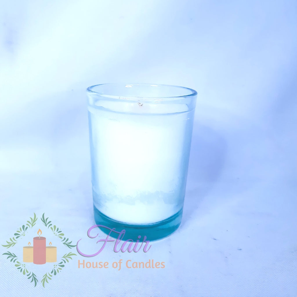 GC03 Large White Votive Glass Candle 9cm Tall