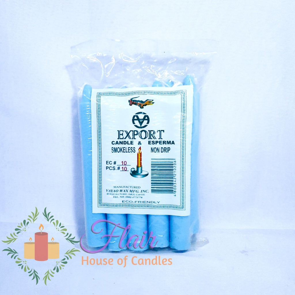 Esperma Colored Candle #10 | 10pcs Pack 13.3cm Tall