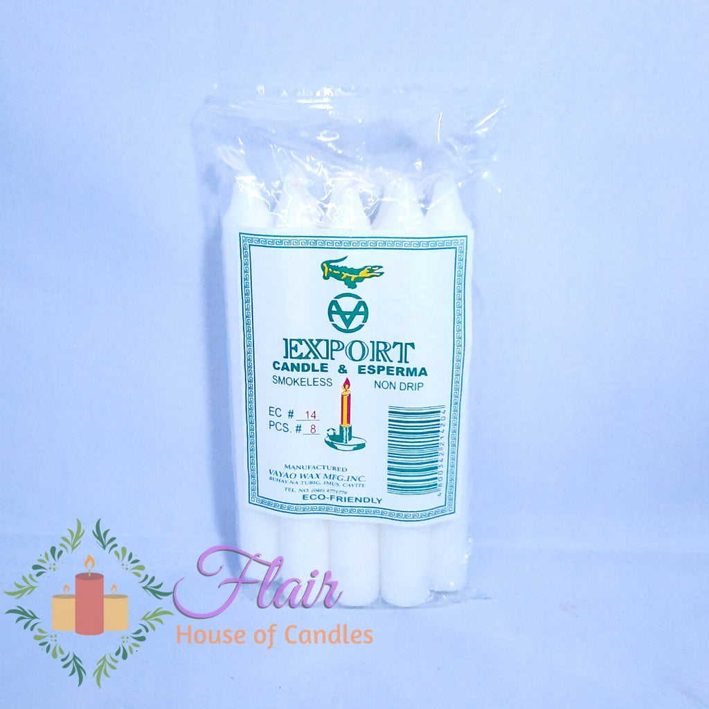Esperma Colored Candle #14 | 8pcs Pack 15cm Tall