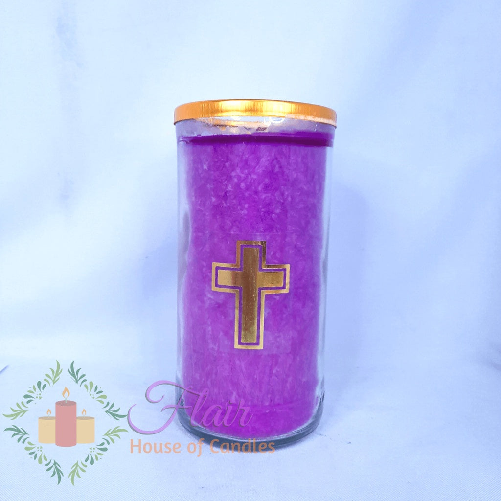 GC85 Large Colored Glass Candle 16cm Tall
