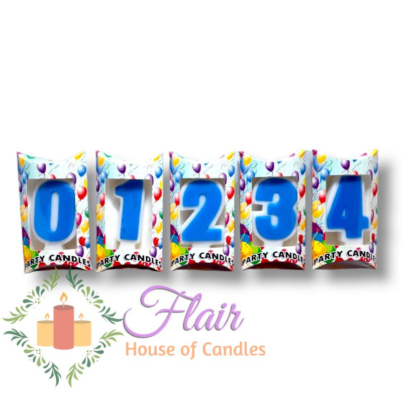 Blue Number Cake Topper Birthday Candle