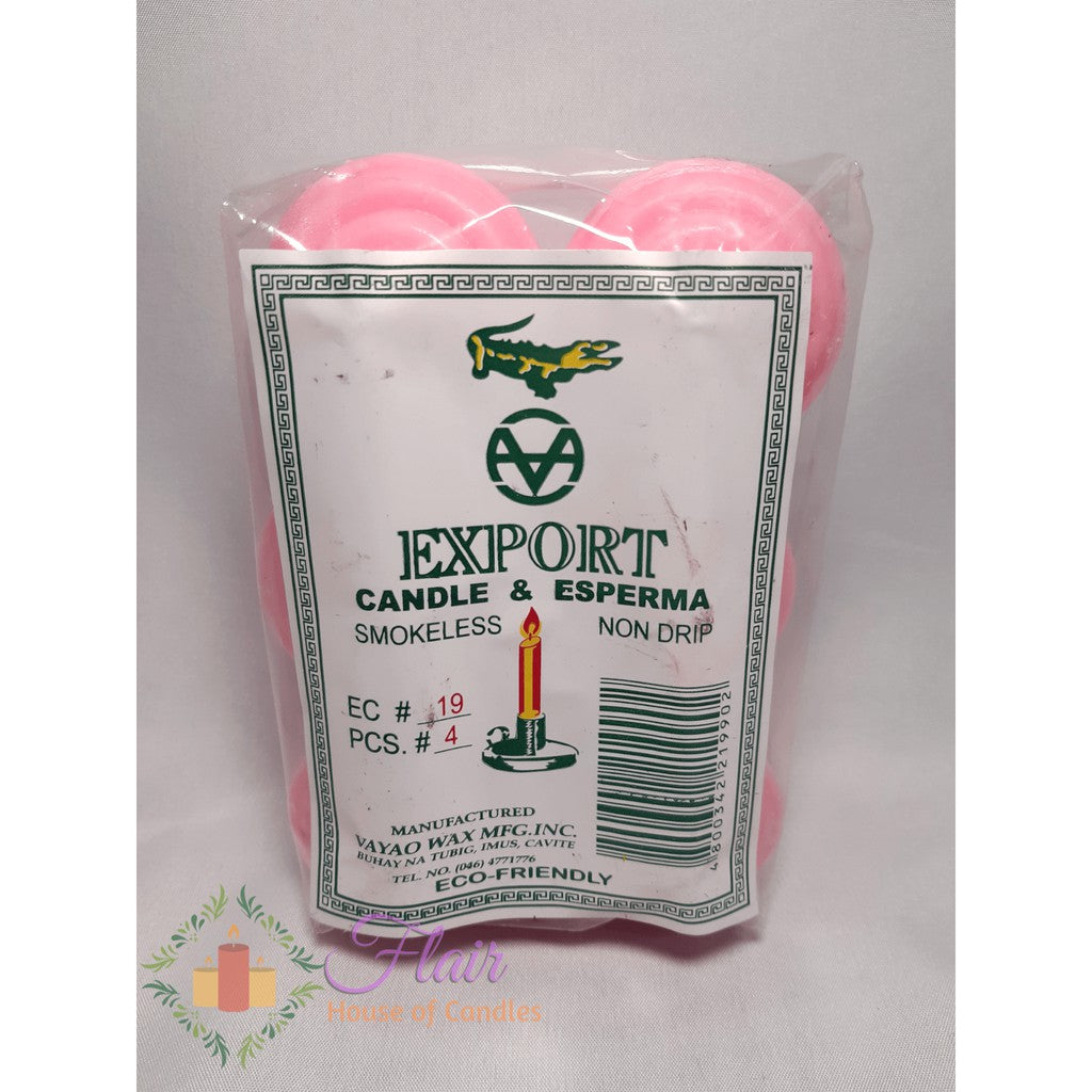 Flair Pink Smokeless Vigil Candles #2 | 6pcs Pack 5.5cm Tall