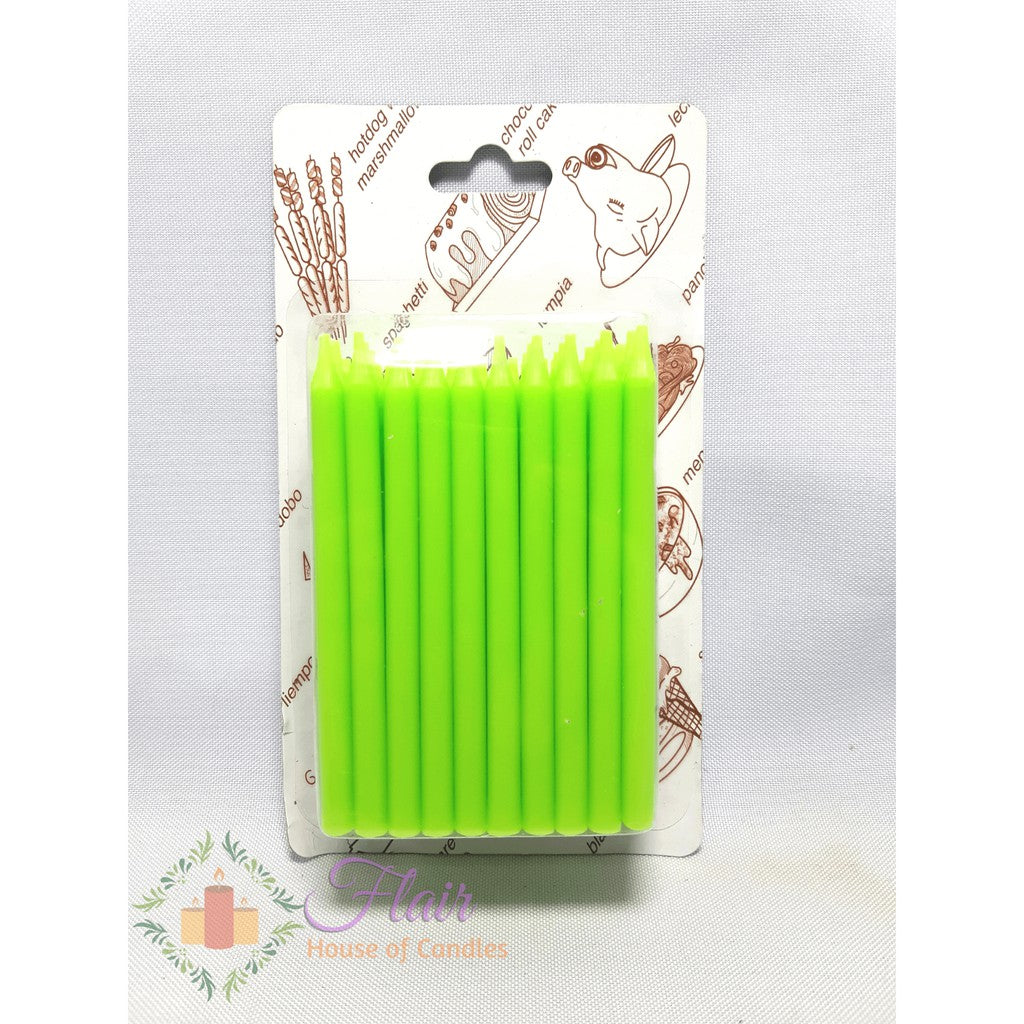 Flair Colored Birthday Party Candles | 50pcs Box 9cm Tall