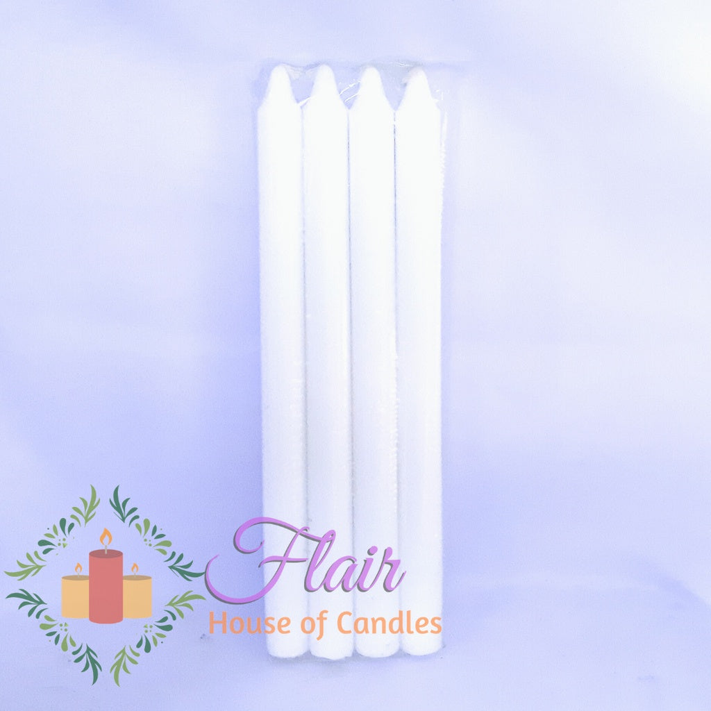 Flair White Procession Candle #4 | 4pcs Pack 27cm Tall