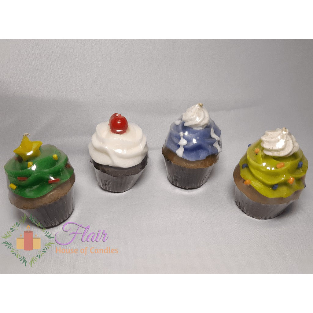 Flair Star Scented Christmas Cupcake Candle 8.3cm Tall