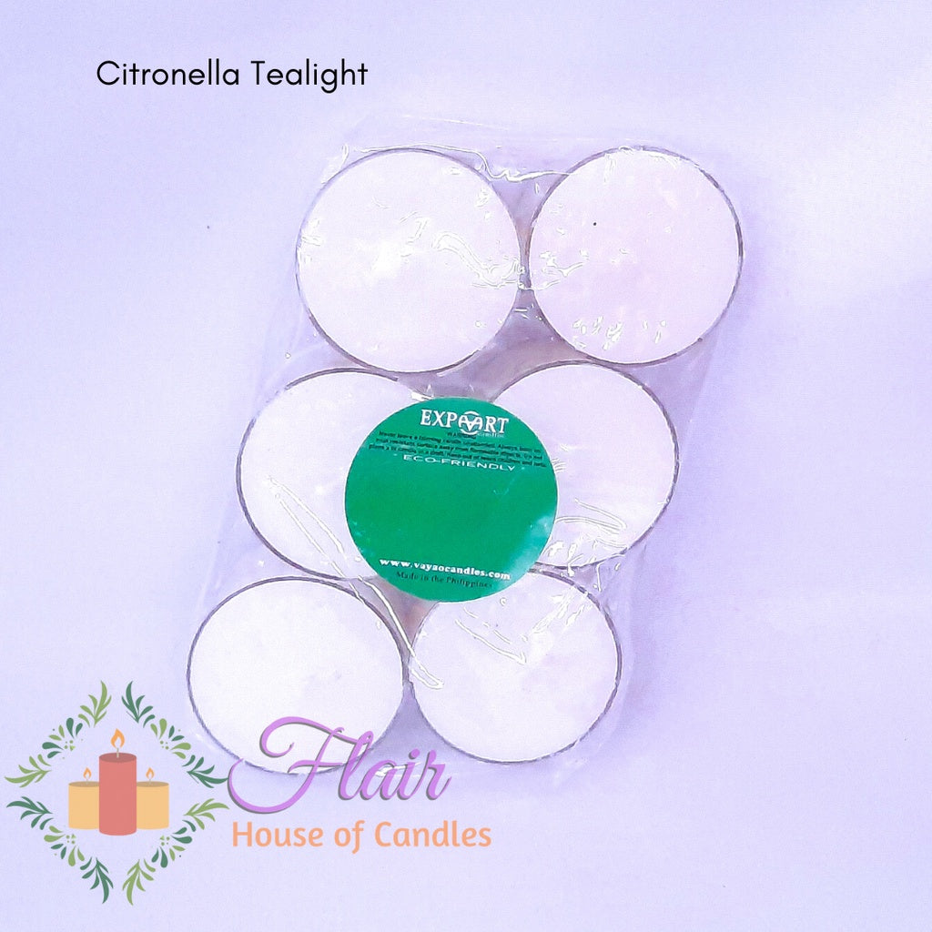 Citronella Scented Tealight Candle | 6pcs Pack 3cm Tall