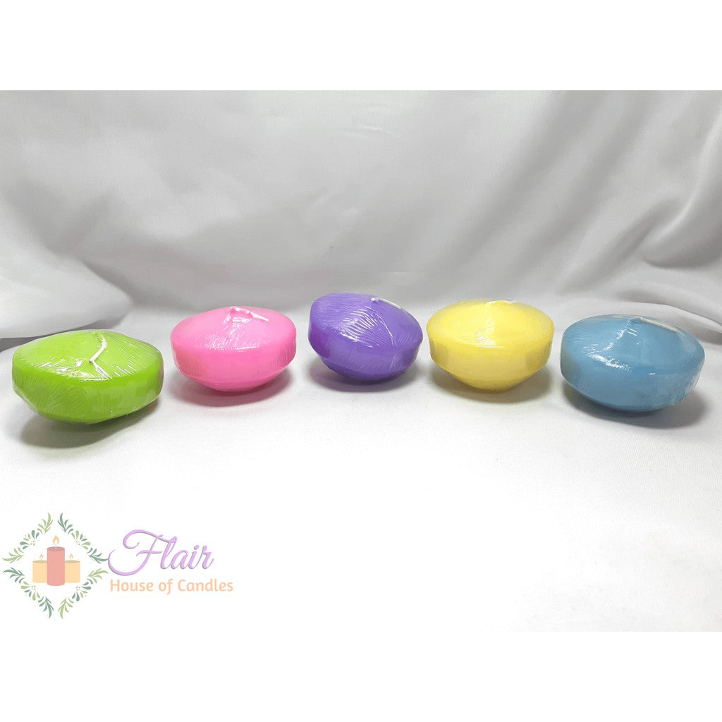 Large Smokeless Colored Floating Candle 4.8cm Tall