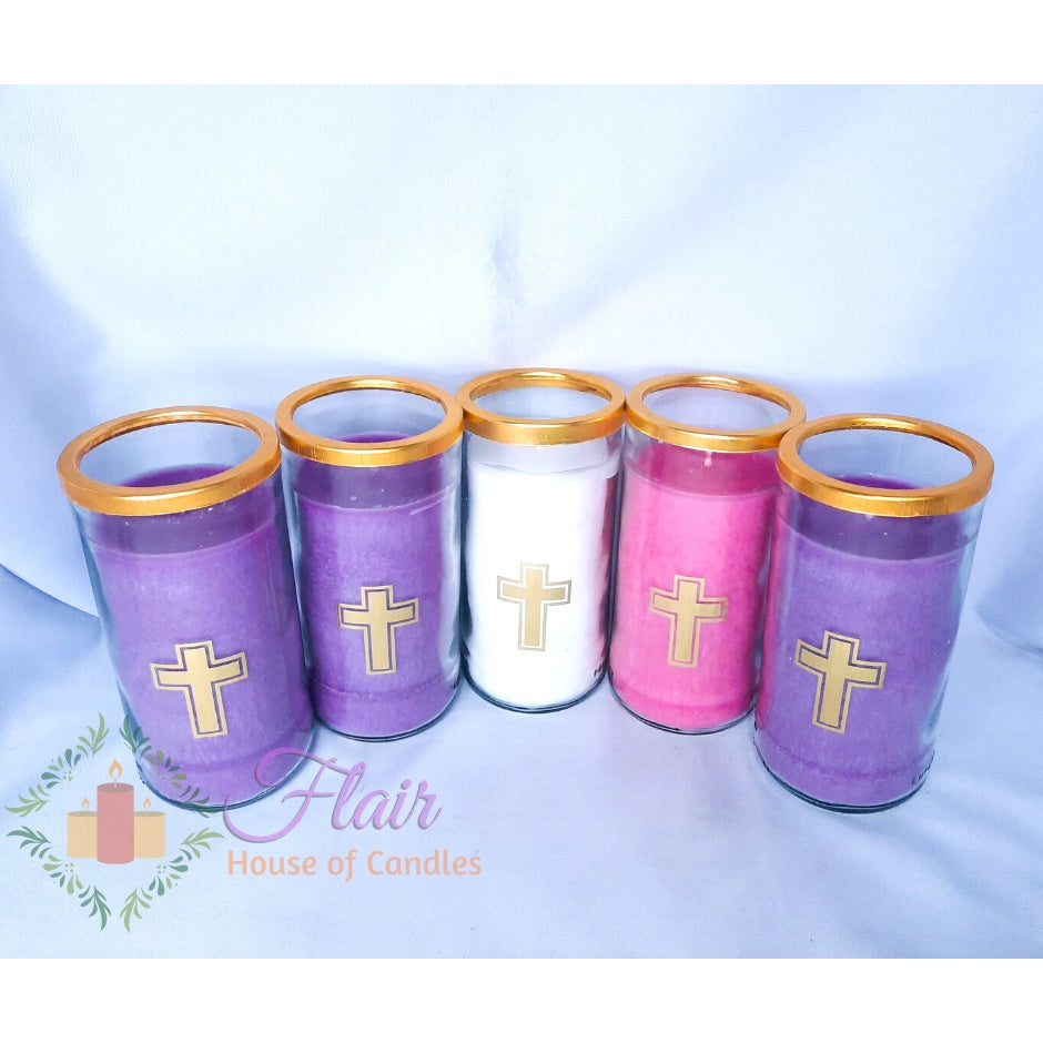 GC85 Large Glass Advent Candle Set