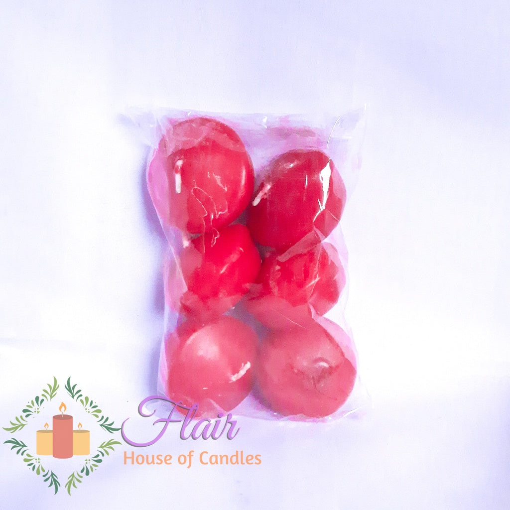 Flair Smokeless Rainbow Floating Candles | 6pcs Pack 3.3cm Tall