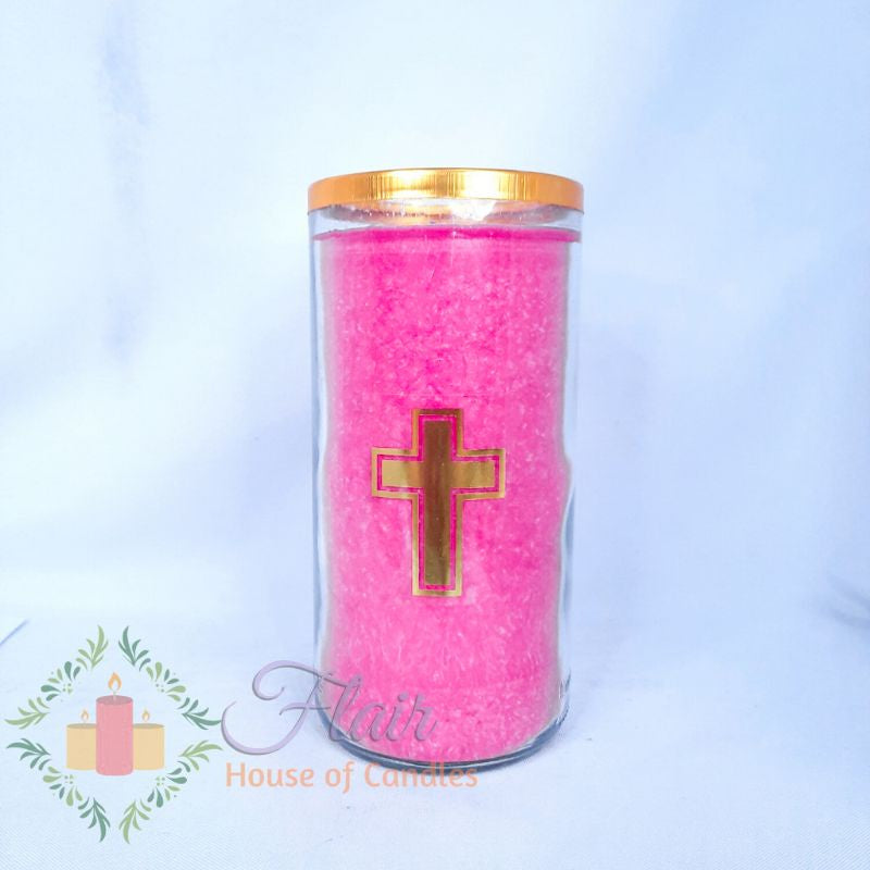 GC85 Large Gold Glass Candle 16cm Tall