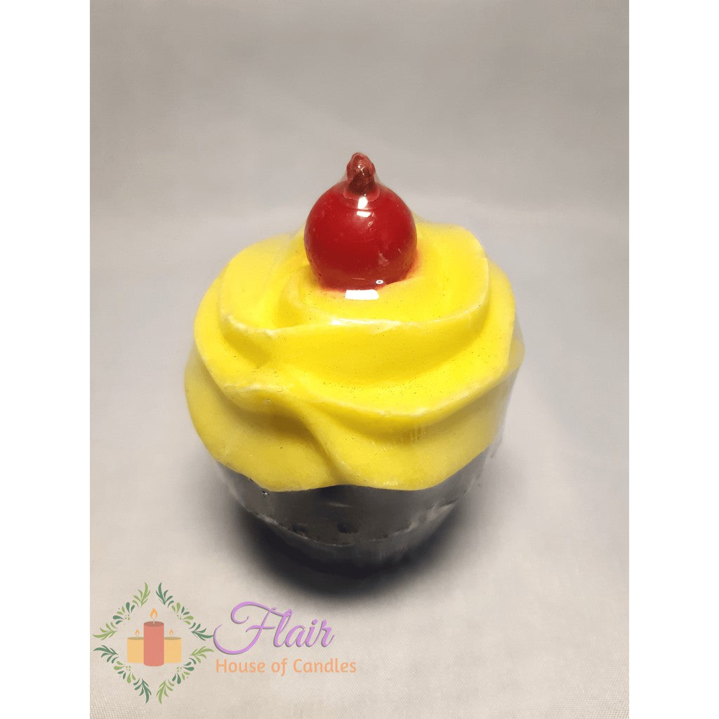 Flair Cupcake with Cherry on Top Scented Candle 8.3cm Tall
