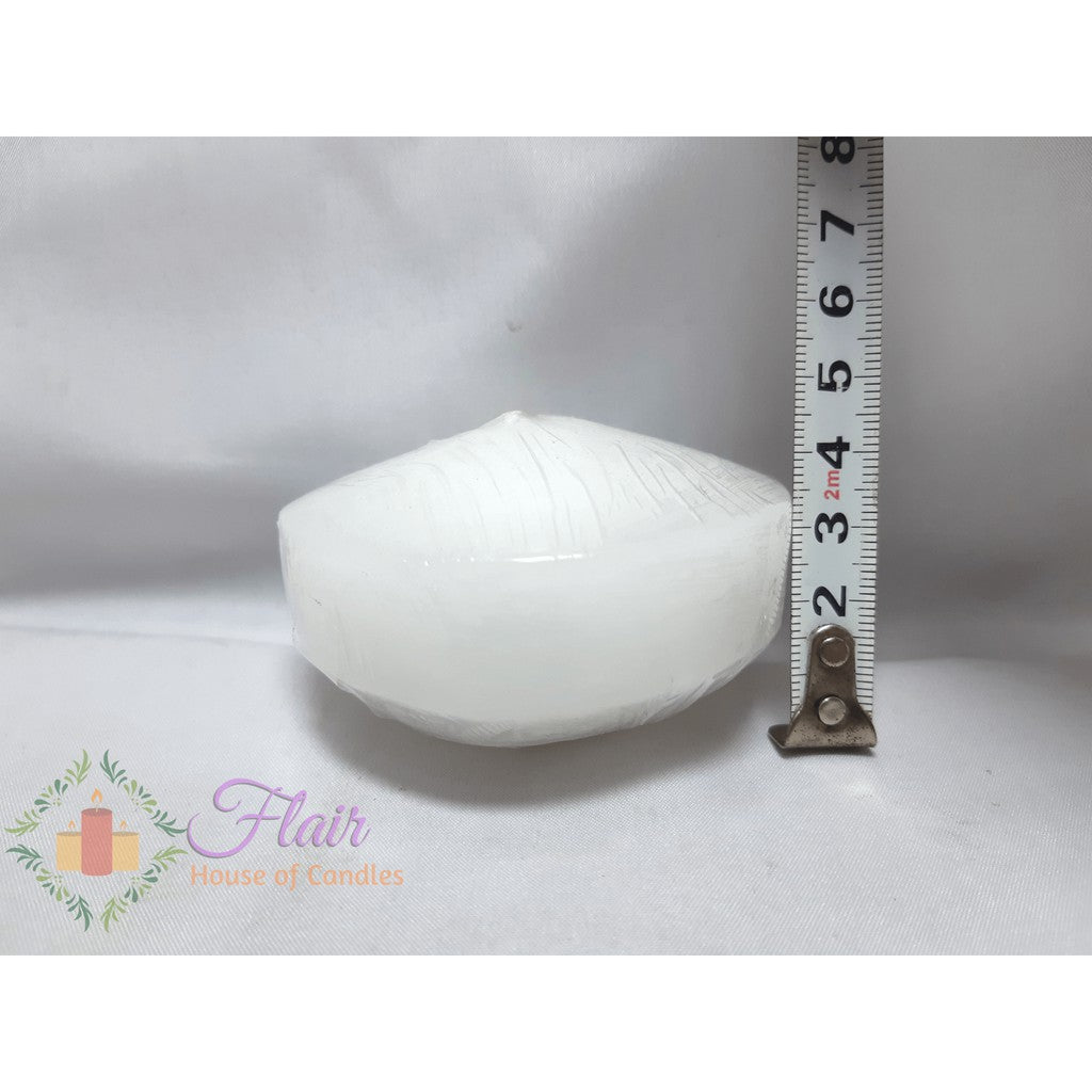 Large Round White Floating Candle