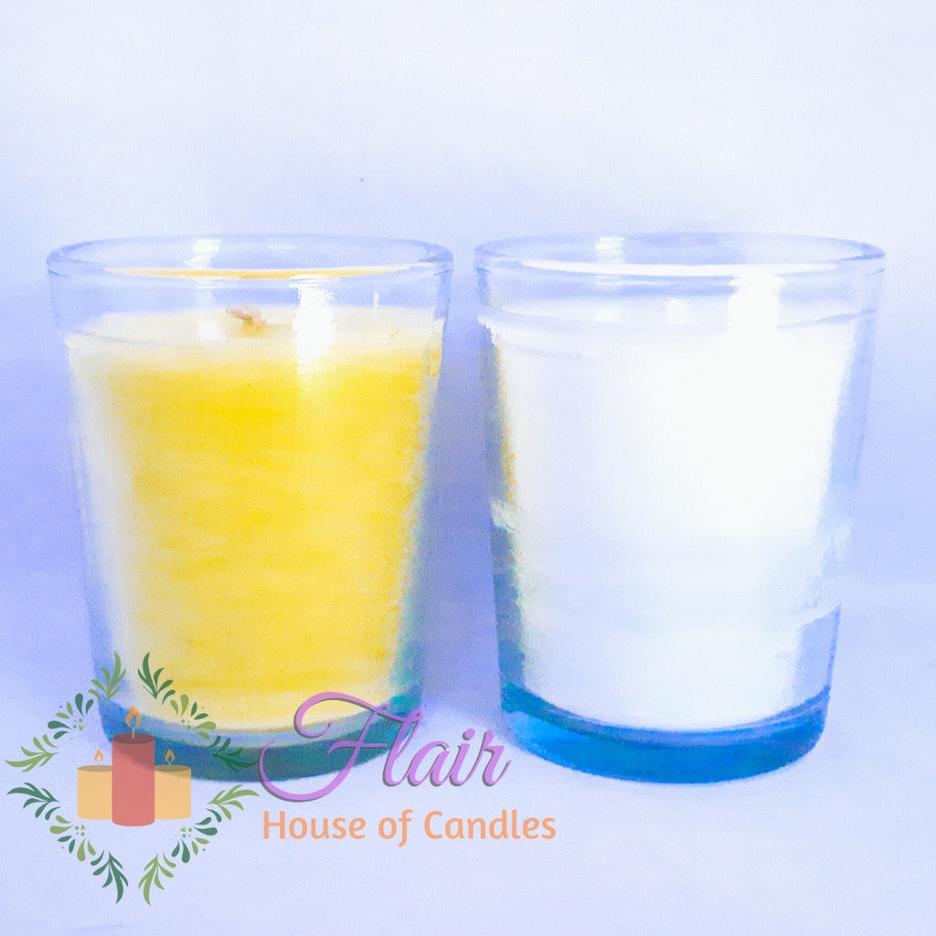 GC03 Large Colored Votive Glass Candle 9cm Tall
