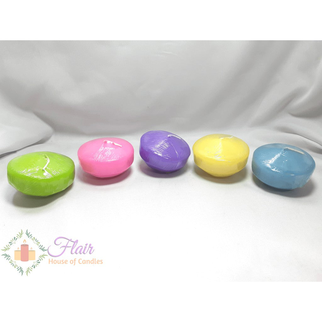 Large Smokeless Colored Floating Candle 4.8cm Tall
