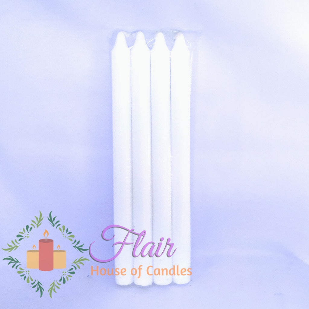 Flair White Procession Candle #4 | 4pcs Pack 27cm Tall