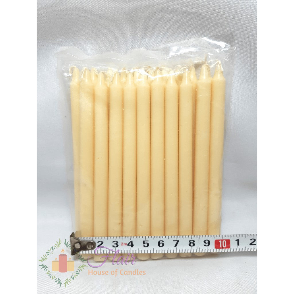 Esperma Cream Color Candle #3 | 20pcs Pack 13cm Tall
